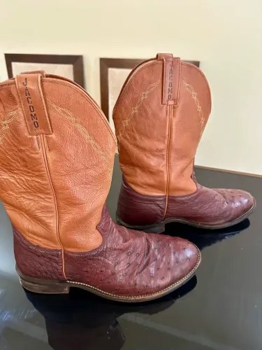 Bota Texana Jacomo Couro de avestruz legítimo
