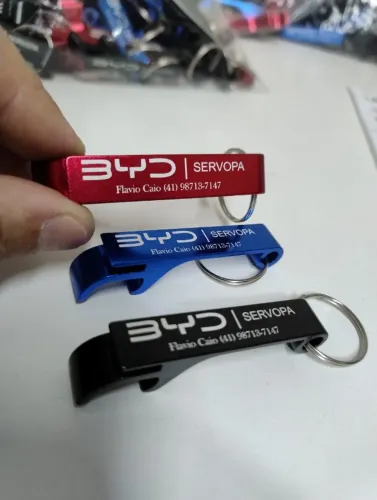 Chaveiro alumineo - Com sua logo gravada