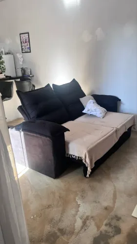 Sofá retrátil 2m preto