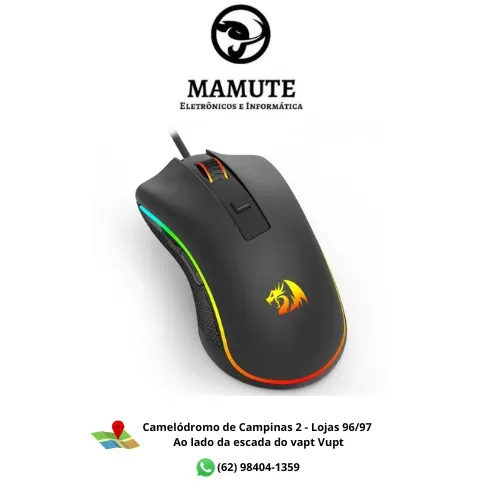 Mouse Gamer Redragon Cypher RGB 12800DPI 