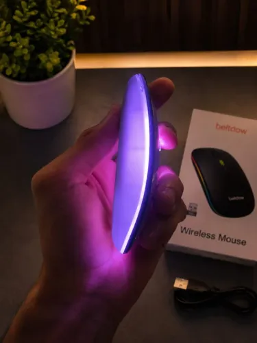 Mouse Sem Fio Recarregável - Moderno, Prático e Confortável!