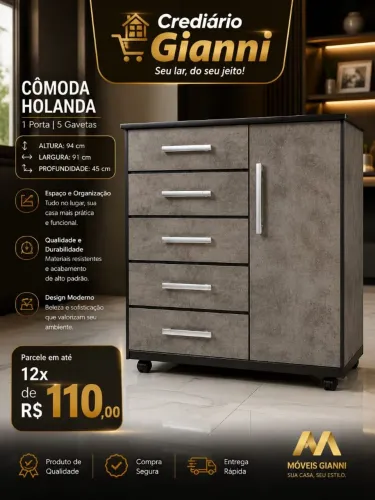 CÔMODAS CREDIÁRIO