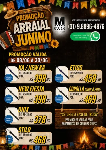 Promoção Setor Direção Elétrica New Ka/ New Fiesta Onix Stilo Etios Corolla