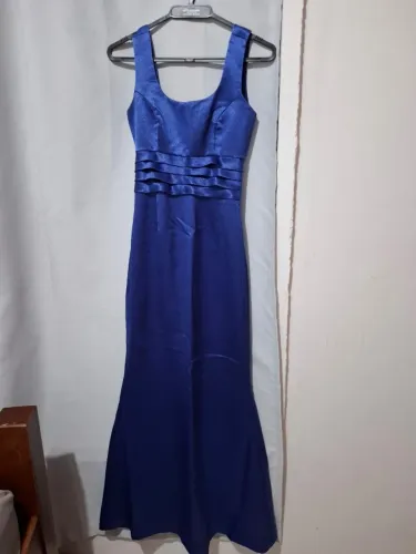 vestido de festa/formatura/madrinha azul royal acetinado
