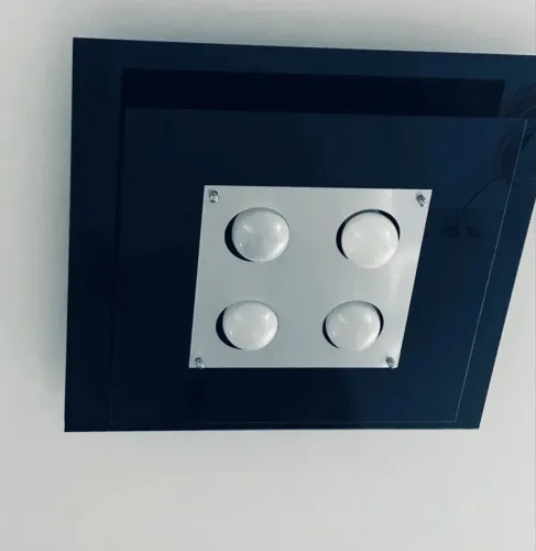 Lustre - Plafon de Vidro para 4 lâmpadas 