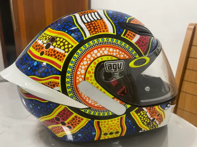 Capacete Agv K1s Dreamtime Azul Esportivo Moto Masculino