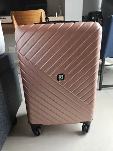 Mala 10kg bagagem de mão Baggagio Detroit rosé