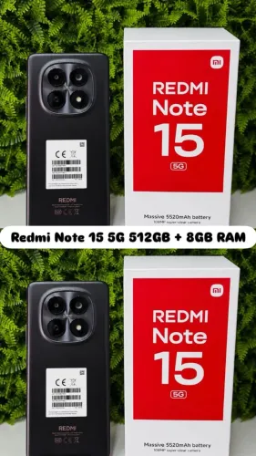 REDMI NOTE 15 5G 512GB COM 8GB RAM PRETO NOVO NA CAIXA