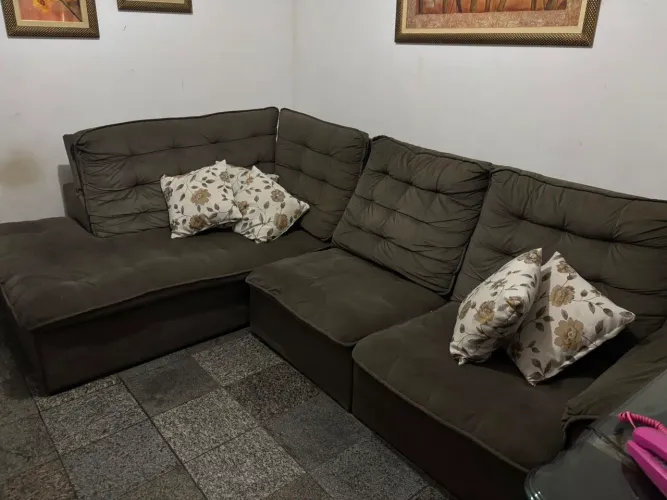 Sofá  L  Reclinável e Extensivo da Ferrari 