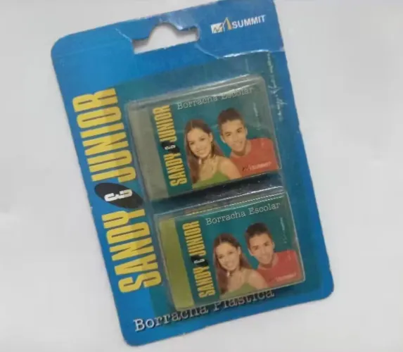 Kit antigo raro borrachas Sandy e Júnior