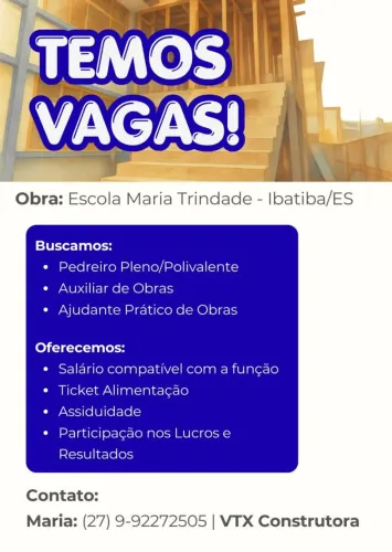 VAGA PARA OBRA