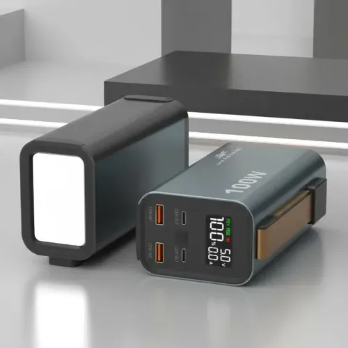 Power Bank Turbo 30000mah P/Macbook ou Starlink mini Notebook 100w Cor Preto