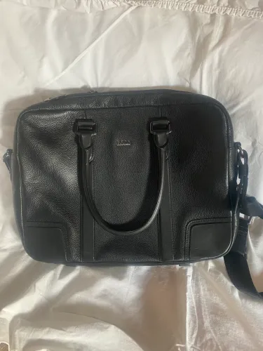Pasta Executiva Hugo Boss Couro Legítimo - Preta Masculina
