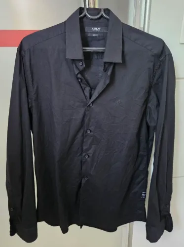 [REPLAY] Camisa social manga longa preta