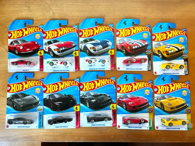 10 Ferrari Hot Wheels mainline 2025 2026