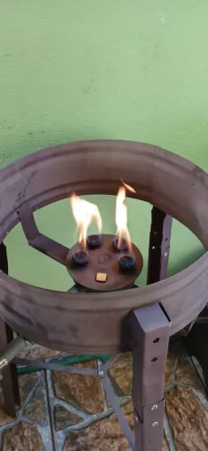 fogareiro a gas acompanha mangueira e registro