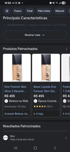 Base Dior forever skin glow $100