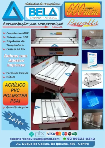Modeladora de acrílico 60cm