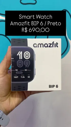 Smart Watch AMAZFIT BIP 6 / Preto - Loja Fisica