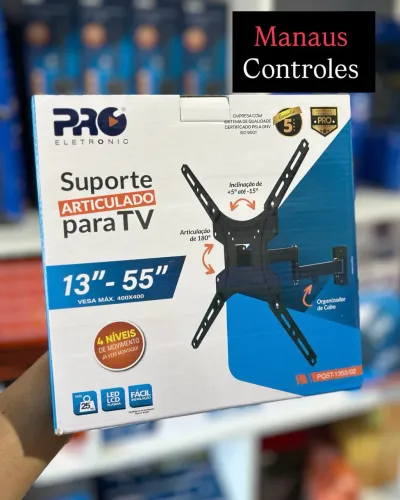 Suporte para Tv Articulado 13 - 55 Ac. Extensores de parafuso
