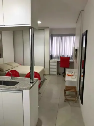Alugo Flat mobiliado próximo a Uninassau em Boa Viagem. 28m2. Edf Goldom Shopping