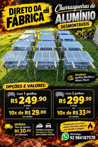 QUEIMA DE ESTOQUE DE CHURRASQUEIRAS (leia o anúncio)