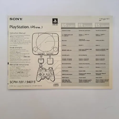 Manual Original Sony PlayStation PS one (SCPH-101) - Completo