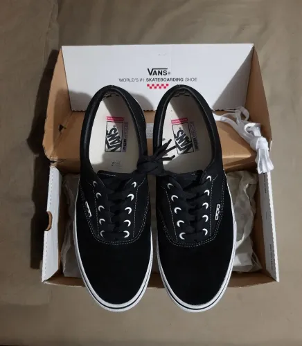 Tênis Vans Skate Era Black White Tam, 45.