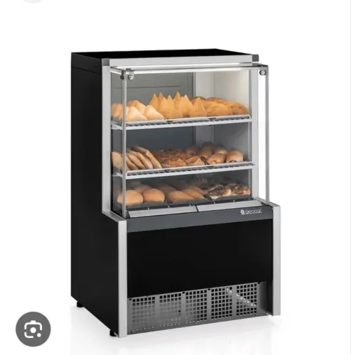 NZ. Vitrine aquecida 75 cm preta Gelopar 