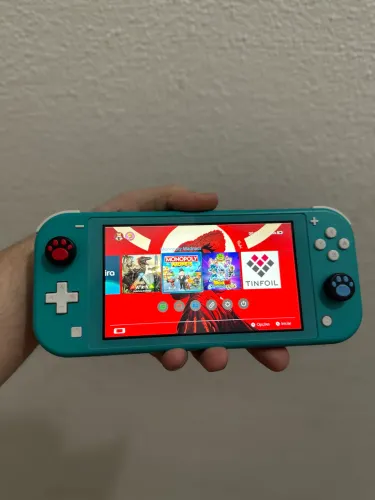 Nintendo Switch Lite 128Gb Destravado + Jogos Na Memória + Case + Carregador Original 