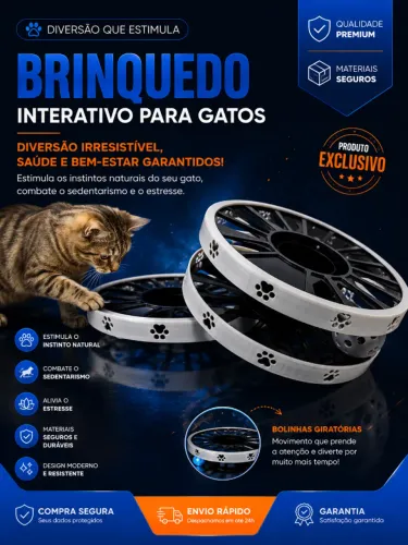? BRINQUEDO INTERATIVO PARA GATOS - DIVERSÃO E BEM-ESTAR GARANTIDOS!