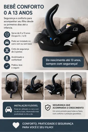 Bebê Conforto Semi Novo - 0 a 13kg