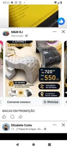 Promoção Maca Curvada Brinde Escada + travesseiro
