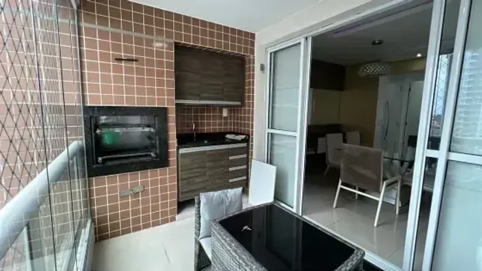 MUNDI RISORT, MOBILIADO, 3 QTOS, 106m2, VARANDA C/ CHURRASQUEIRA