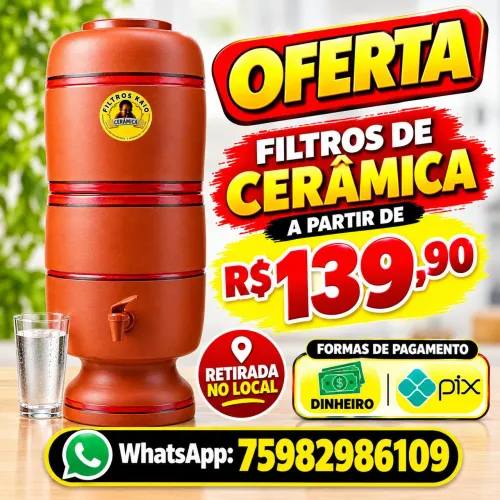 Filtros de barro novos na caixa - Oferta - A partir: