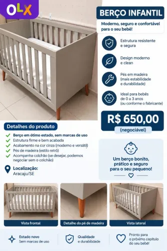 Berço Infantil-Estado Novo
