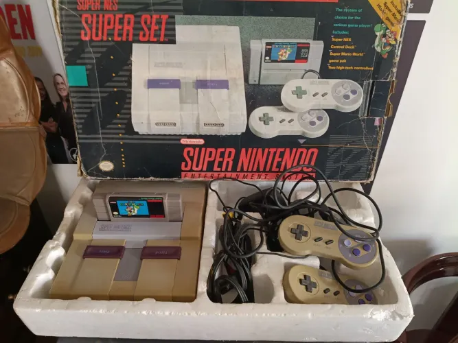 Console SuperNintendo Completo Original com Jogo Original