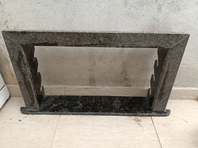 Boca de Churrasqueira em Granito Verde Labrador - 3 Níveis de Altura