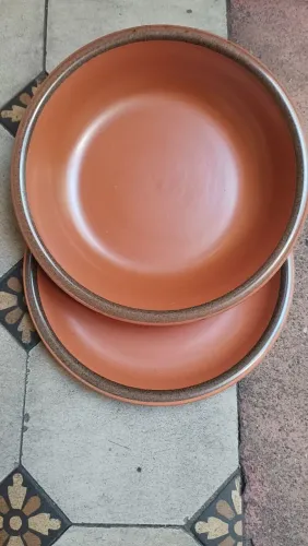 Aparelho de almoço/jantar em terracota 