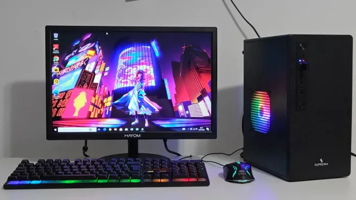 PC Gamer Completo i3-7100 8GB SSD 256GB + Monitor 19 + Kit Gamer por apenas R$1100