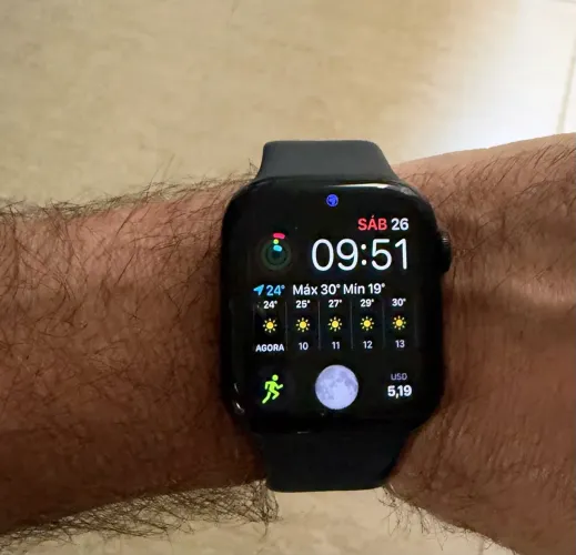 Apple whatch séries 7 GPS+Celular preto pulseira original esportiva.