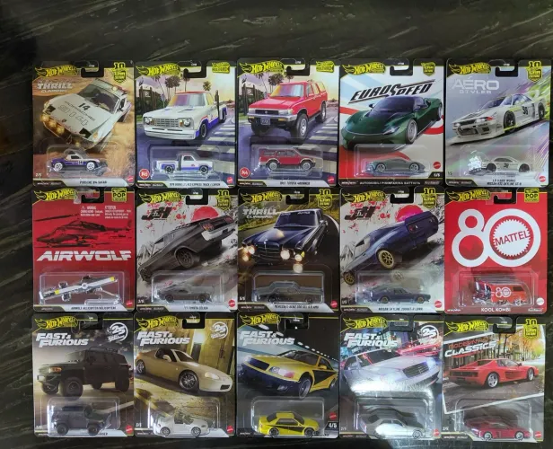 Coleção 15 Hot Wheels premium