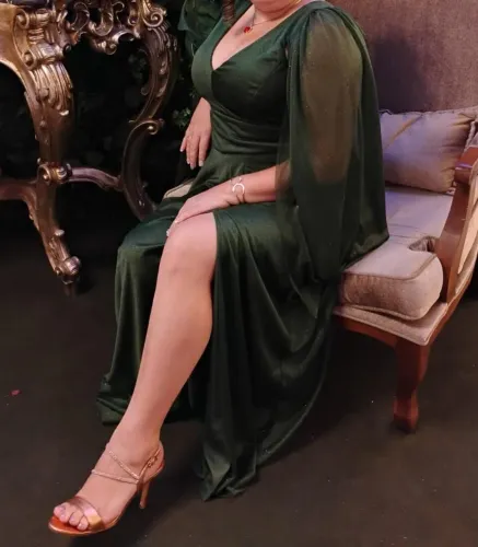 Vestido de festa verde oliva tamanho do G ao GG