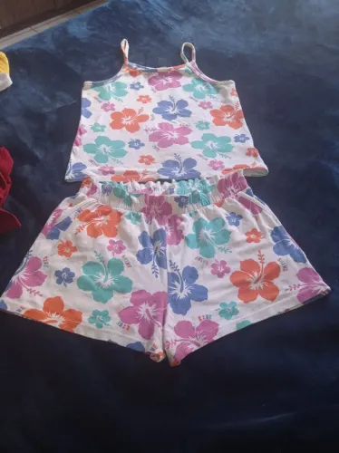 Conjunto de shorts feminino infantil 12 anos 
