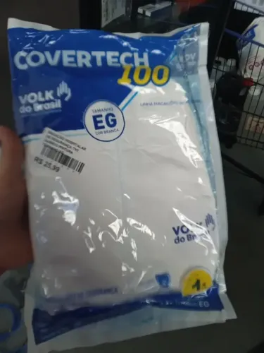 MACACÃO HOSPITALAR DE SEGURANÇA TNT QUÍMICO PINTURA TAMANHO EG
