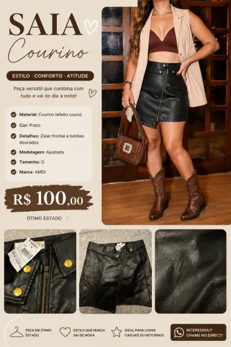 Saia Couro 