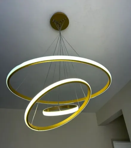 Luminária Led Moderna 3 Aneis