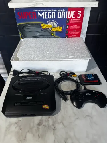 Super Mega Drive 3 Show do Milhão + Cartucho Sega Top Ten Tectoy