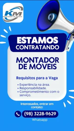 VAGA PARA MONTADOR DE MÓVEIS PROFISSIONAL