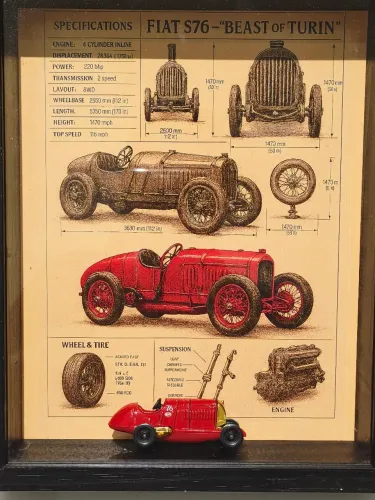 Lindo quadro 3d - Oldschool theme Fiat Beast